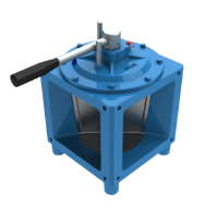 4-way valve with pneumatic actuator without flanges Fe DN150