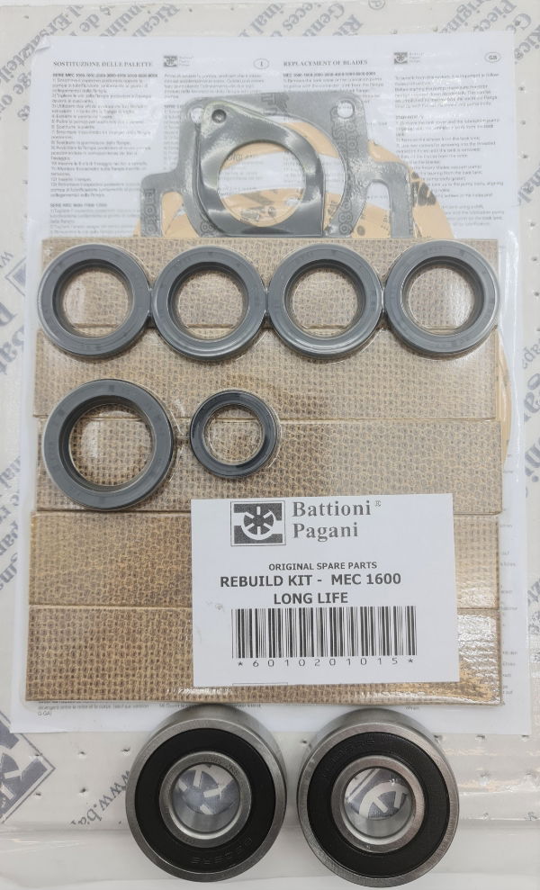 MEC1600P (Bare Shaft) Full Rebuild Kit